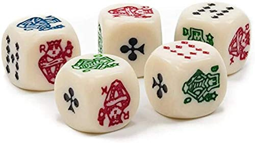 Poker dice - set of 10 - by Poker Chip Shop gambling dice for adults