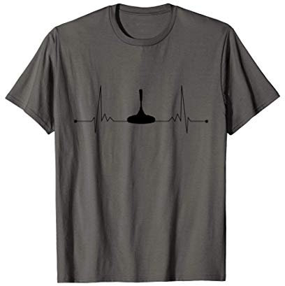 Eisstockschießen Stockschießen Herzschlag Stocksport T-Shirt