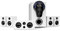 AUNA Areal 525 DG Système Surround 5.1 canaux - système Home cinéma, Puissance:125 W RMS, Caisson de Basses 5, 25, 4 x Satellites, 1 x Central, Fonction Bluetooth, Port USB/SD, entrée AUX - Blanc