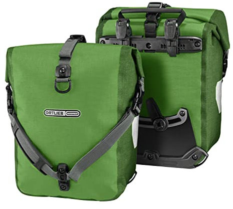 Ortlieb Sport-Roller Plus Fahrradtasche, Kiwi - Moss Green, 30 x 25 x 14 cm, 2x12.5 L