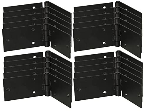 KOTARBAU® Lot de 25 charnières de porte enroulées Noir 150 x 50 mm