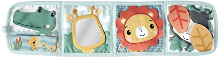 Fisher-Price - Pannello Interattivo Tummy Time, Gioco sensoriale, 8 Pannelli con Immagini di Amici animaletti e Suoni per Tante attività e per Esplorare, Giocattolo per Bambini, 0+ Anni, HML63