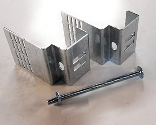 POSTFIX 4 UNIVERSAL Slotted Concrete Fence Post Brackets - In Packs of 4, 8 and 12. (PACK OF 8)