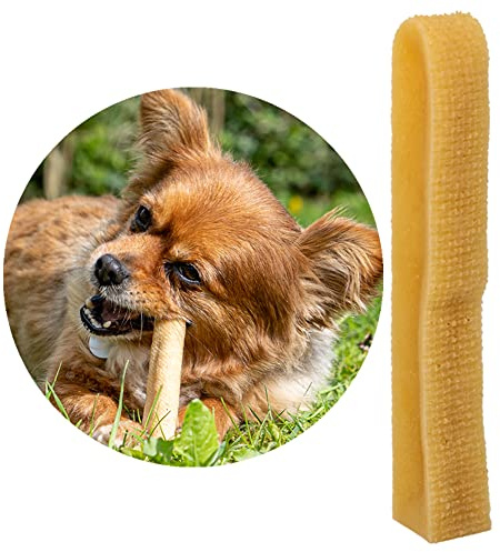 Petsoo® schmackhafter Käsekauknochen aus Hartkäse XS für kleine Hunde - Kauknochen im Churpi Style aus norddeutscher Kuhmilch Kaukäse Kaustab (1)