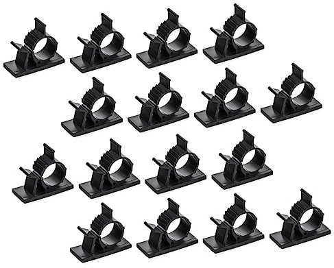 Kabelklemmen Kunststoff 100 Verstellbare Stück Selbstklebende aus Schwarz