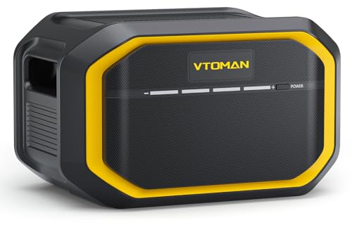 VTOMAN FlashSpeed 1500 Batteria Extra 1548Wh, Capacità Espandibile 3096Wh | per FlashSpeed 600/FlashSpeed 1500 Centrale Elettrica Portatile, 1h Ricarica Rapida per Emergenza, Campeggio e Viaggio