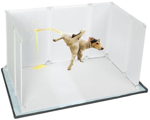 Hundetoilette mit hohen Wänden, Töpfchen für kleine bis große Hunde, kein Verschütten, für Hunde, funktioniert mit den meisten Trainingspads und ist leicht zu reinigen.