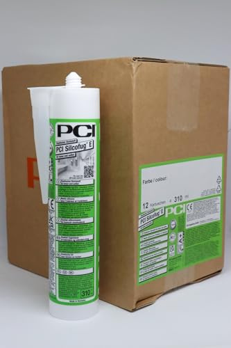PCI Silcofug E 12 x 310 ml 55 Nussbraun Silicon Sanitärsilicon Bausilicon Silikon Bad Dusche Balkon Terrasse Wohnung Sika