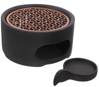 COLLBATH 1set Scaldavivande Acciaio Inossidabile Per Teiera Giapponese Riscaldatore Da Tavolo Per Tè Con Candela Tea Light Design Elegante e Funzionale Per Casa e Ufficio