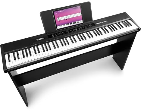 MAX Rhapsody DP88P - Piano digital de 88 teclas con soporte de mueble