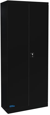 Güde Werkzeugschrank TYP B Black Line Robuster Stahlschrank mit 4 höhenverstellbaren Fachböden, Zylinderschloss und 180° Öffnungswinkel Ideal für Werkstätten Garagen und Büros Profi-Qualität