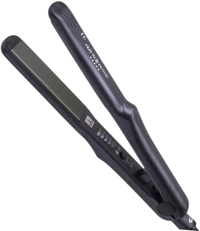 DECOMELODY 1pezzi Piastra Lisciante e Arricciacapelli Dual-purpose Raddrizzatore Per Con Vapore Portatile e Professionale Adatta Per Uso Domestico e Saloni Nero Eu