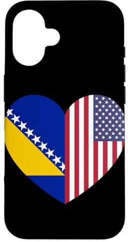 Bosnia and USA Flags: United in Friendship and Pride Hülle für iPhone 16