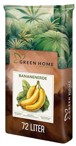 Green Home Bananenerde 72L - Erde für Bananen & Tropenpflanzen |Pflanzerde mit Langzeitdünger | Mit Perlite, Kokosfasern & Rindenhumus | Erde für Hochbeet, Kübel & Garten, pH 5,8