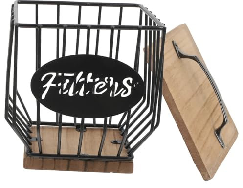 GLEAVI Organizer Porta Capsule Caffè Coperchio Cestino Per Filtri Caffè Compatto Per Cucina e Salotto Accessori Ordinati e Facilmente Accessibili