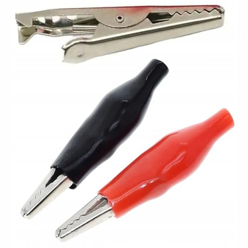 Rosfix Pinces Crocodile isoliert Lot de 2 Set Noir Rouge 4A