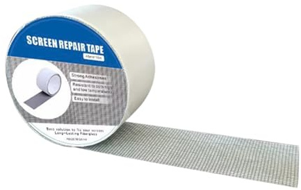 Hemousy Nastro Riparazione Zanzariere - Kit Riparazione resina per Strappi e Fori in Zanzariere e Porte Rete | Adesivo Impermeabile Resistente per Chiusura Danni in Fibra di per Casa e Camera da