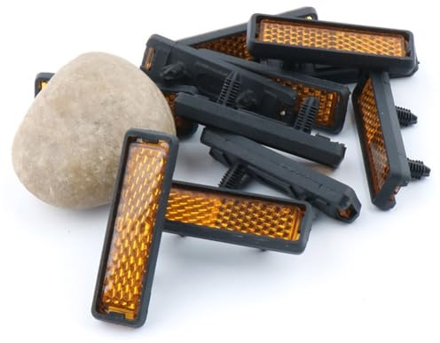 Tidevib 4 reflectores de pedal de bicicleta para seguridad de ciclismo nocturno, luces reflectoras de plástico impermeables para la mayoría de pedales
