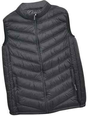 Chaleco Acolchado Hombre Plumas Chaleco Plumon Guateado Enguatado sin Mangas Chalecos Acolchados Plumifero Plumífero Chaqueta Abrigo sin Mangas Hombre Tallas Grandes Invierno Talla Grande Negro 5XL
