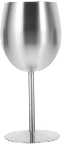 CONGARTENO Copa de Vino Tinto de Acero Inoxidable Cáliz Grueso y Pulido para Cócteles y Bebidas Elegante y Resistente para Fiestas Bodas y Aniversarios