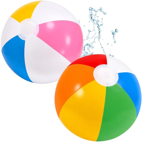 Flying Pottery 2 Piezas Pelotas Playa Hinchables, Hinchable Paneles Colores