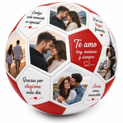 Genérico Balón de Fútbol Personalizado Manual,con Nombre, Texto o Foto – Pelota de Fútbol Original y Única – Regalo Ideal para Niños, Adultos, Entrenadores y Amantes del Fútbol