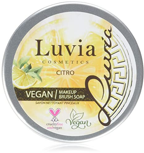 Luvia Pinselseife Kosmetik - Essential Brush Soap Citro – Zur Kosmetik-Pinsel-Reinigung – Ideale Beauty-Blender Seife – 100g XXL Schminkpinsel Reiniger Brush Cleaner For Makeup