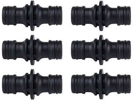 TOPWAYS® 6 Pack Double Male Hose End Connector Extender for Join Garden Hose Pipe Tube