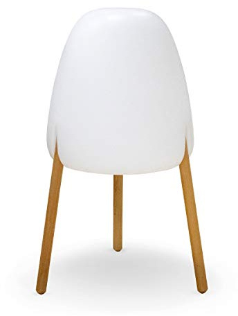 Moderne Lampe für den Außenbereich, LED, Rocket, aus Holz und PVC, Weiß
