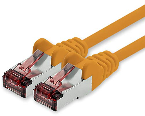 freiwerk Cable de red Cat.6 50m naranja - 1 x Cable Ethernet Lankabel Cat6 Lan Cable de red Sftp Pimf Patch Cable 1000 Mbit s compatible con Cat5 Cat5e Cat6a Cat7 Cat8