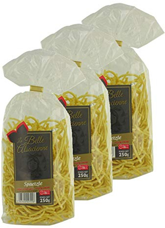 Lot 3x Pâtes aux oeufs Spaetzle IGP France - La Belle Alsacienne - paquet 250g