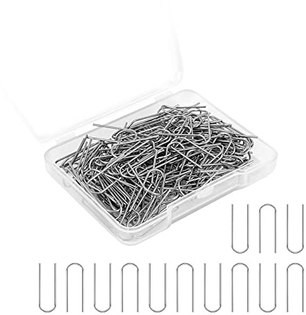 Milageto Paquete de 200 Anillos de Alambre de Aleación de Níquel y Cromo | y Cromo ganchos para colgar en apariencia de U fusibles Ganchos en Forma de U para Joyería de Cerámica, Fusión de Vidrio