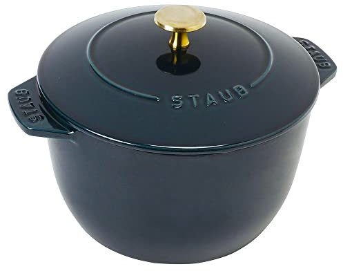 Staub Z1026-040 La Cocotte de Gohan Lamel, L, 7.9 inches (20 cm), Brass Knob, Rice Pot, Rice Cooker, 3 Cups, Cast Enameled Pot, Rice Cooker, Induction Compatible, La Cocotte de Gohan Z1026-040