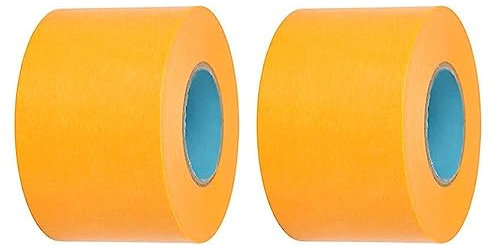 ZZDZW Malerband 25mm 50mm X 50m 100mm Abdeckband Maler，Malerkrepp 30mm 20mm X 50m Breit Goldband,Weiß Abdeckfolie Kreppband Klebeband Maler Rollen Für Malerarbeiten (Color : Yellow, Size : 8cm x 50m)