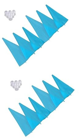 UPKOCH Lot de 2 Poches à Douille en Silicone 3 Tailles Réutilisables 6 Douilles pour Gâteaux Biscuits Beignets 6 Pièces