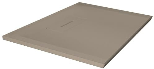Novellini Novosolid Piatto Doccia Misura 80x80 Spessore 3,5 cm Colore Corda Resina Bagno Installazione Appoggio Filo Pavimento Tagliabile Sagomabile Riparabile Slim Sottile Ultrapiatto Copripiletta