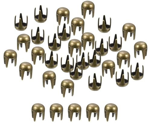 sourcing map 200 Stück 3 mm braune runde Kuppelnieten aus Metall, Krallenperlen, Nagelkopfnieten, Spike-Nieten, Punk-Rock, DIY für Lederhandwerk, Kleidung, Gürtel, Tasche, Schuhe, Armband, Zubehör
