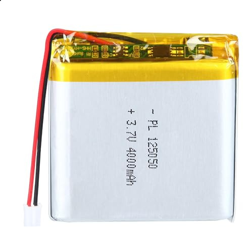 Batterie Li-Po lithium-ion 3,7 V 4000 mAh 125050 avec connecteur 2P pH avec grille de 2,0 mm