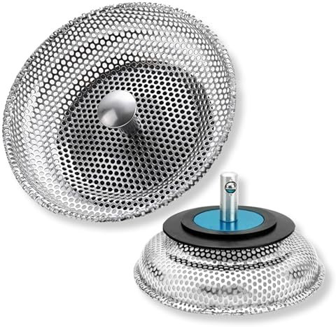 2 Pezzi Filtro per Lavello da Cucina, Tappo Lavandino Cucina, Tappo filtro per Lavello da Cucina, Tappo Lavandino Bagno, Che Può Filtrare I Rifiuti Ed Evitare Il Blocco Del Tubo Di Scarico 80 mm.
