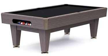 Stradivari Billardtisch Nero | Strapazierfähiger Holz-Korpus, Schieferplatte 25 mm, Naturkautschuk-Banden | Pool, Turnier, Freizeit | Ohne Münzung, Indoor