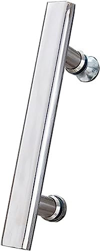 Generisch Push-and-Pull-Glastürgriff, Dusch-Glastürgriffe, robuster Edelstahl-Badezimmer-Dusche-Pull-Push-Türknauf-400 mm