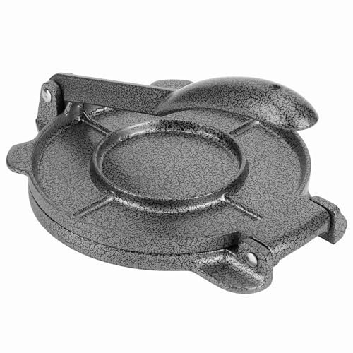Akozon Aluminium Alloy Tortilla Press Maker, 6.5inch, Corn Dough Pressing Tool, Ideal for Roti, Chapati-making, Kitchen Essential Gray