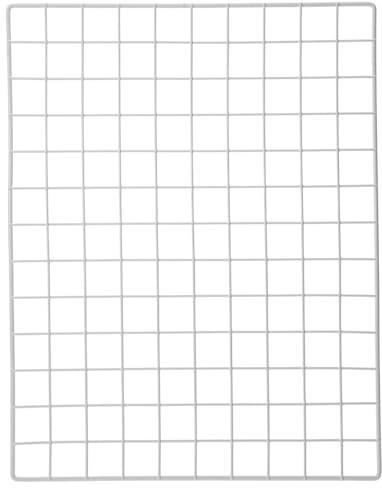 PRETYZOOM Panel De Rejilla Metálica De Alambre Blanco Grande 48.5x37.5 Cm, Cuadrícula para Pared, Rejilla De Pared para Fotos, Decoración Mural para Hogar y Oficina