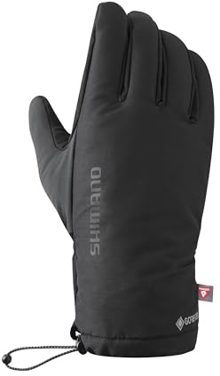 SHIMANO Herren Gore-Tex Grip Primaloft Handschuhe, Black, L