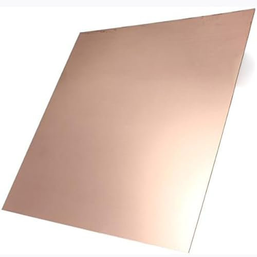 Serenitison 5 Stück Kupferblech,Hochrein,Reines Kupfer,Rote Kupferplatte,T2,Kupferblech,Einseitig Kupfer PCB Leiterplatte Plattiert Plate Platine,für Handwerk,Schmuck,Reparatur,Elektrik,Industrie