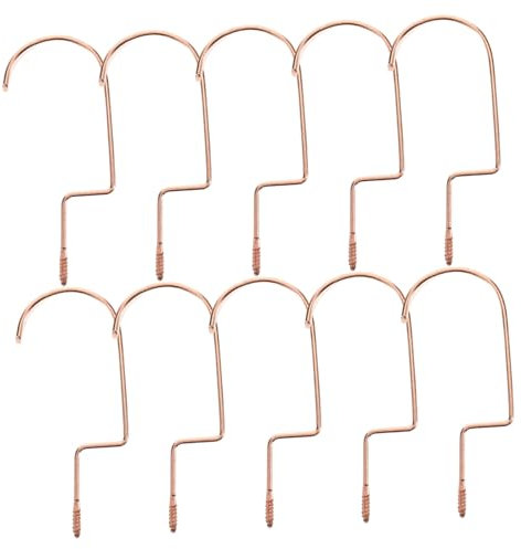 Angoily 10stück Hakenaufhänger Aus Metall Dekorative Kleiderhaken Zum Aufhängen Geeignet Für Kleiderschränke Und Wandsysteme Langes Design Für Mäntel Und Jacken
