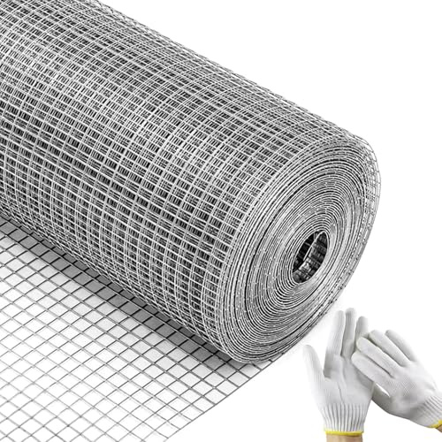 Rete metallica a maglie sottili, maglia sottile 6 mm, rete metallica galvanizzata, griglia metallica fine, treillis metallico a maglie sottili, per gabbie per conigli, giardino 40 cm x 5 m