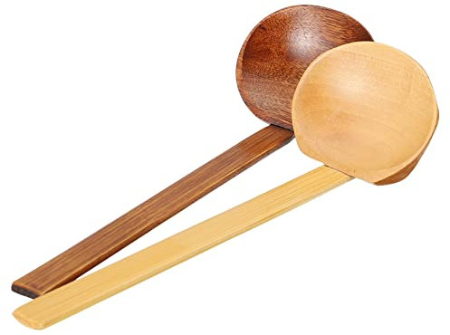 HOLIDYOYO 2piezas Cucharas De Madera Para Hotpot De Mango Fideos y Prácticas y Resistentes Para Casa