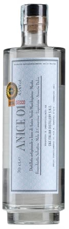 Anice 01 secco, distillato a base di Anice Verde Marchigiano, Menta, Finocchietto Selvatico, Mela di Camerino, Liquirizia, Arancia Dolce, da 70 cl, 45% Vol, C&E Italian Distillery