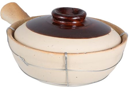 OUNONA Pentola Di Ceramica Tradizionale Per Cucinare Pentola Di Terracotta Coreana Per Riso Zuppe Stufati Porridge Adatta Per Cucinare Riunioni Di Famiglia Viaggi Resistente Alle Alte Tem